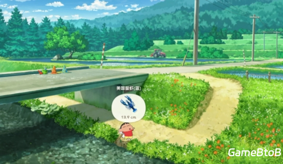 蜡笔小新煤炭镇的小白钓蓝色鳌虾位置